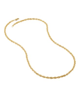 Glitter Double Rope Link 20" Chain Necklace (3-3/4mm) in 14k Gold