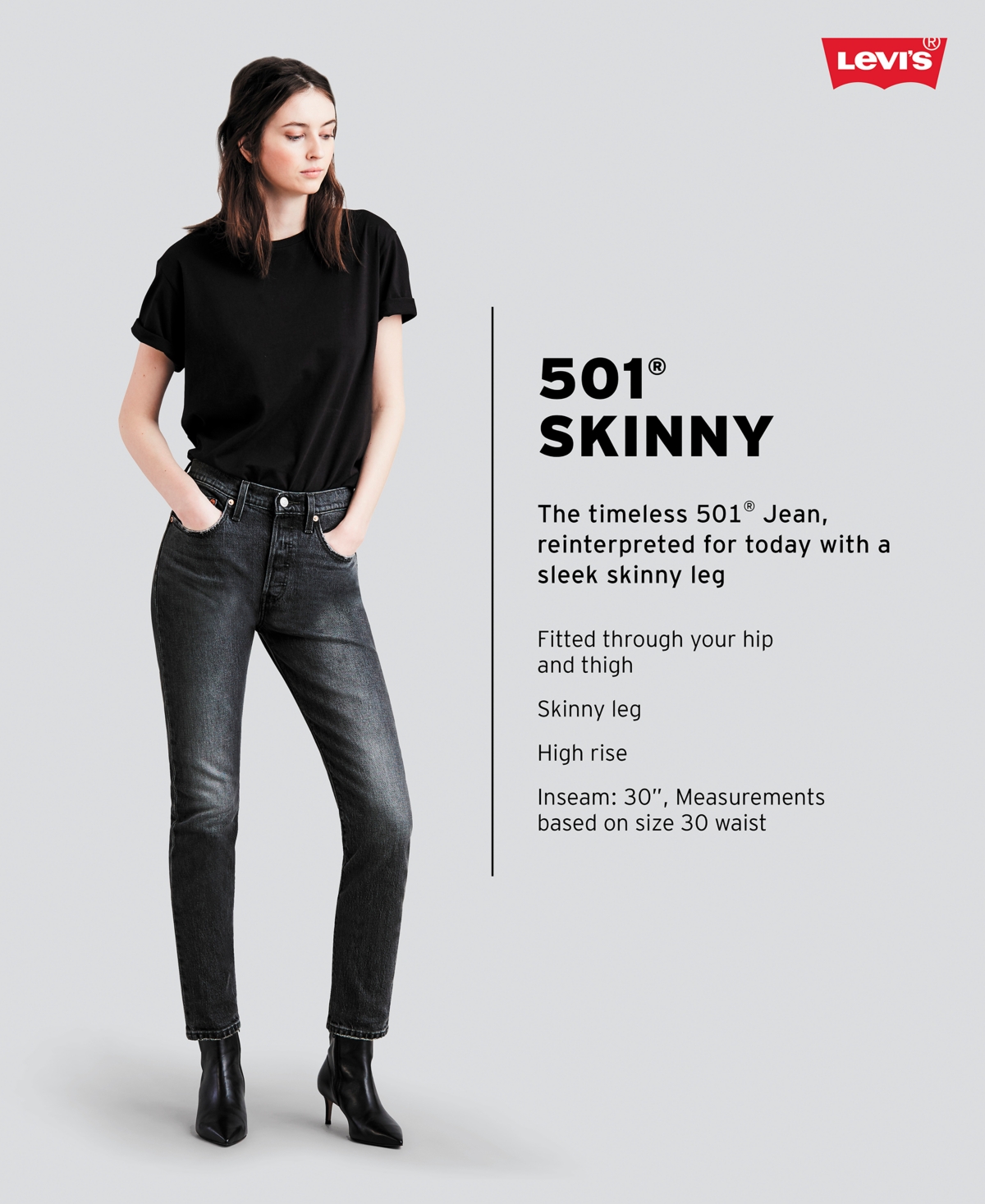 Shop Levi's Women's 501 High Rise Skinny Jeans In Picture Day