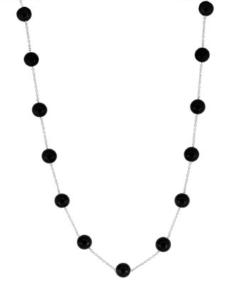EFFY Collection - Onyx Bead 18" Collar Necklace in Sterling Silver