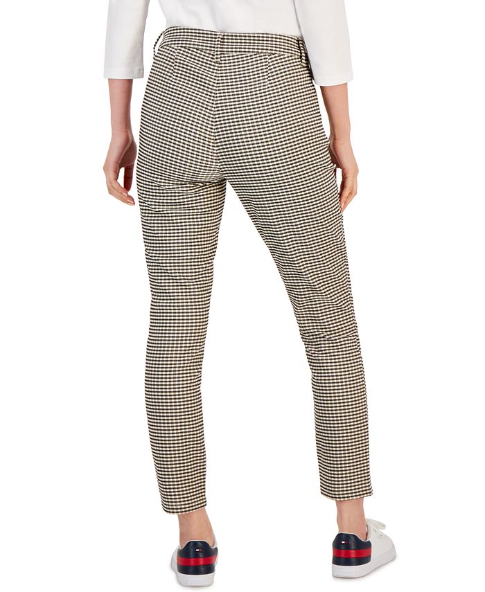 Tommy Hilfiger Women's Tribeca Skinny-Ankle Check Pants & Reviews ...