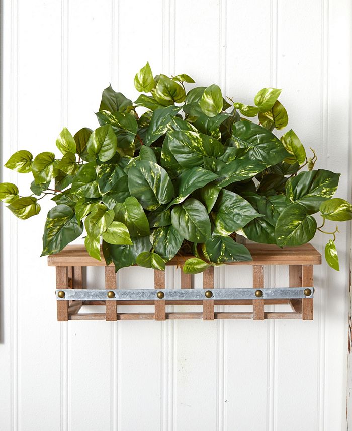 Nearly Natural Pothos Artificial Ledge Plant Macy's