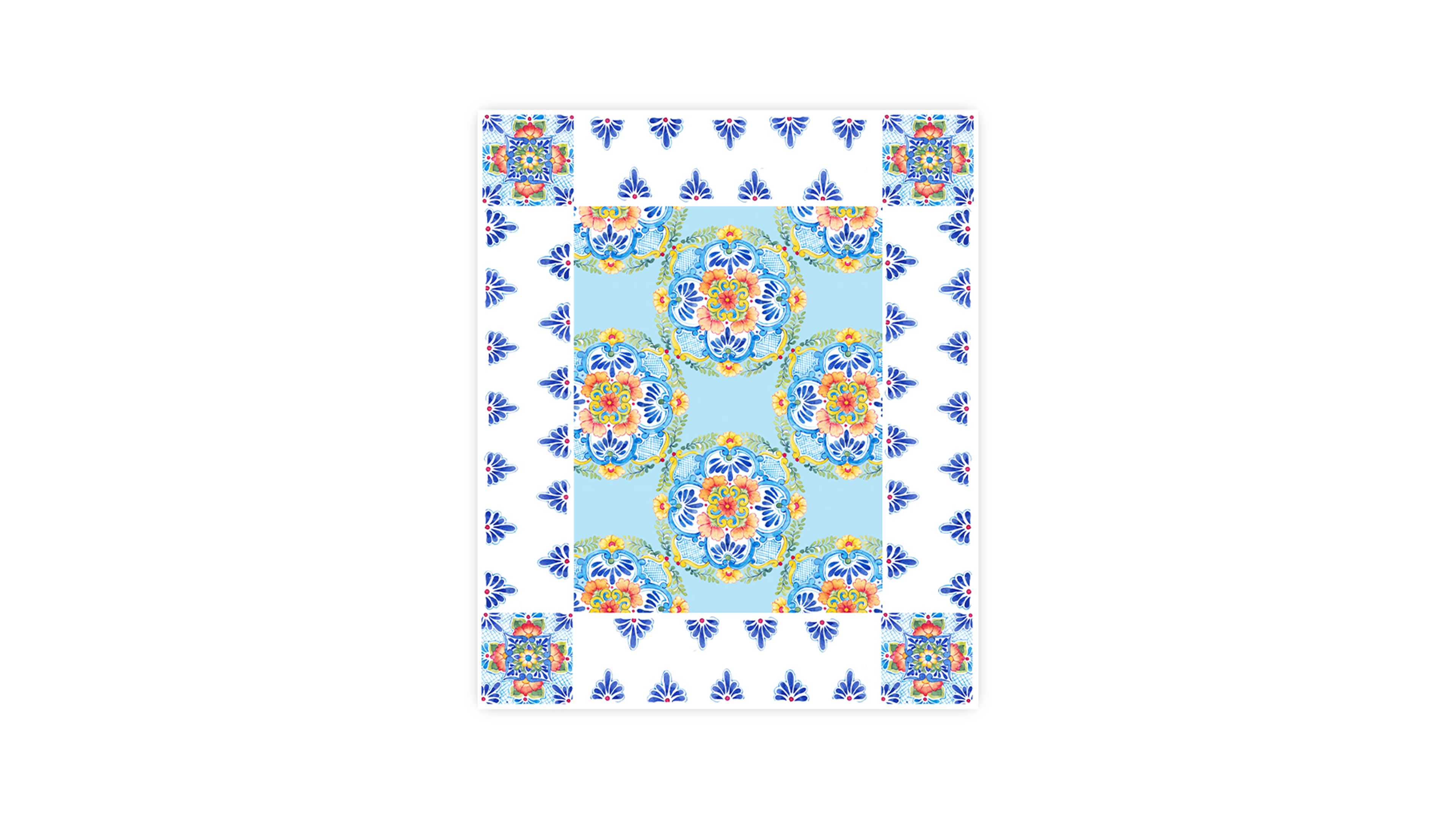 Laural Home Talavera Tablecloth, 70" x 84"