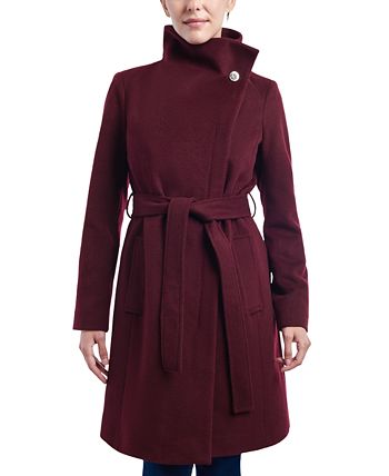 Michael Kors Women's Asymmetric Belted Wrap Coat, Created for Macy's ...