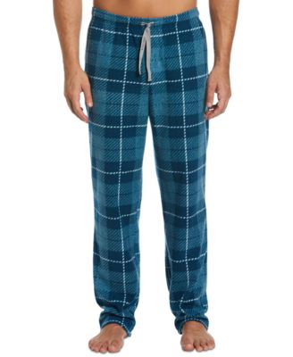 Perry Ellis Portfolio - Men's Windowpane Plaid Textured Fleece Pajama Pants
