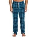 Perry Ellis Portfolio Men's Windowpane Plaid Textured Fleece Pajama Pants