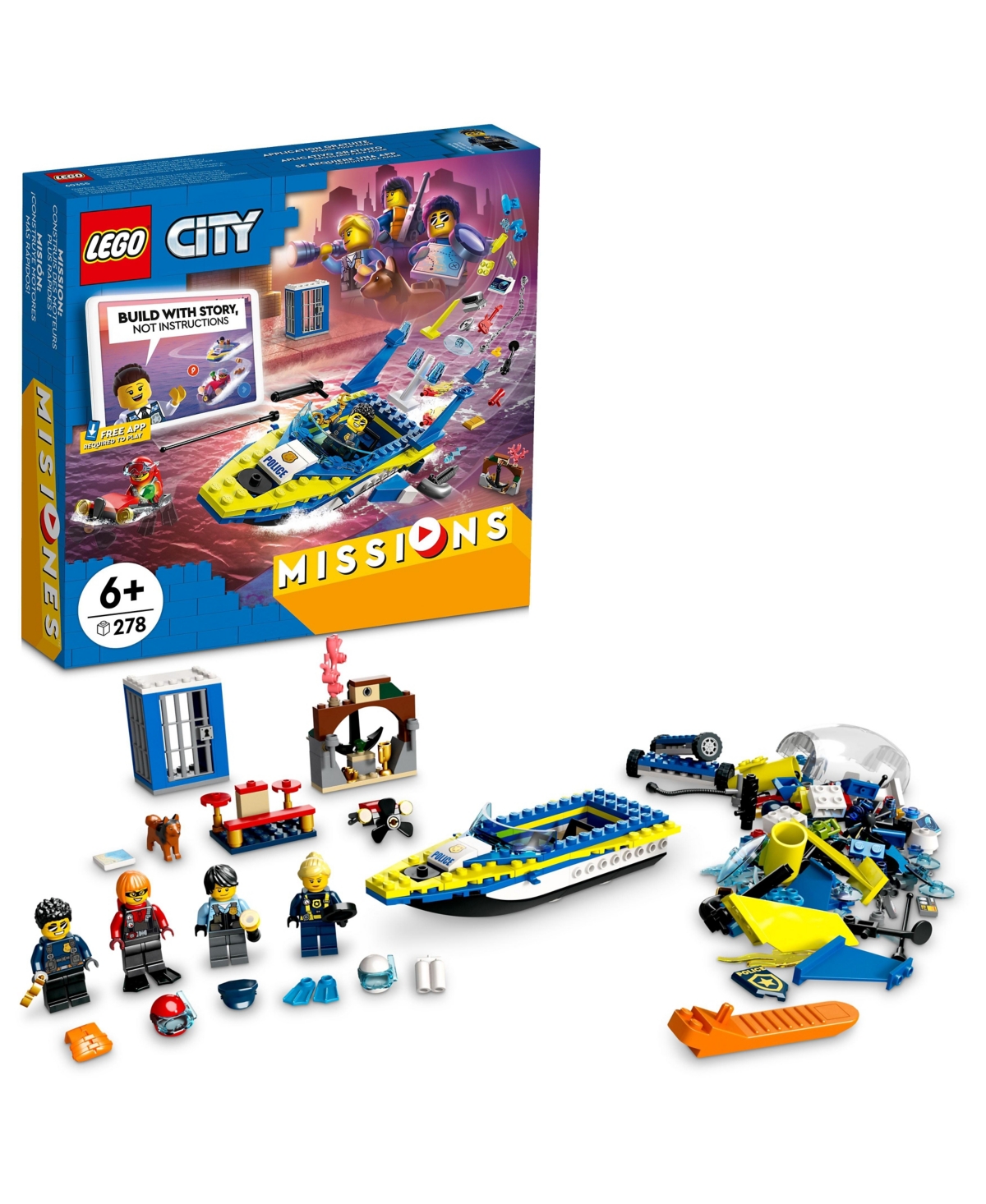 Lego City Water Police Detective Missions 60355 Building Kit In Multicolor