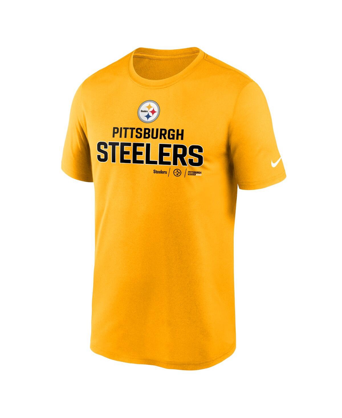 Shop Nike Men's  Gold Pittsburgh Steelers Legend Community Performance T-shirt