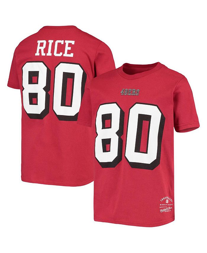 Jerry Rice San Francisco 49ers Mitchell & Ness Youth Retired Retro Player  Name & Number T-Shirt - Scarlet