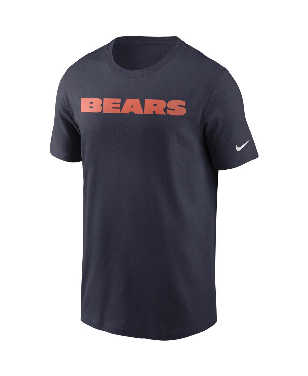 Nike Chicago Bears Primetime Wordmark Essential  Men's Nfl T-shirt In Navy