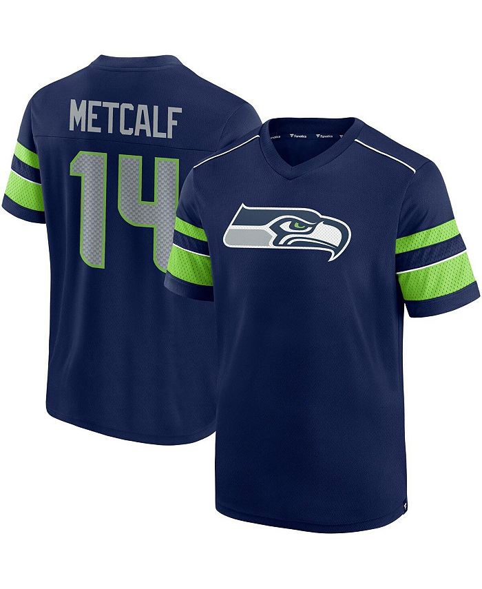 Fanatics Men's Branded DK Metcalf College Navy Seattle Seahawks Hashmark  Name and Number V-Neck T-shirt - Macy's