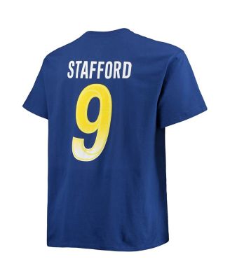 Men's Matthew Stafford Royal Los Angeles Rams Big and Tall Player Name and Number T-shirt
