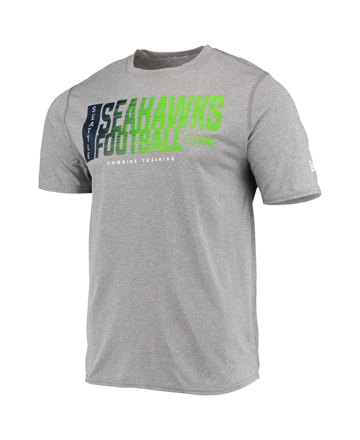 Men's New EraSeattle Seahawks Combine Authentic Game On T-shirt - Heathered Gray