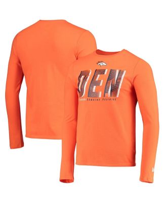 Men's Orange Denver Broncos Combine Authentic Static Abbreviation Long Sleeve T-shirt