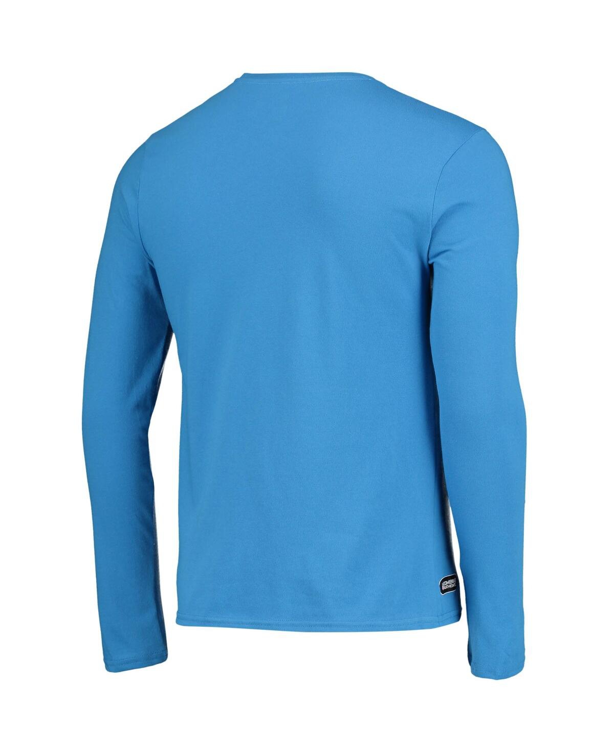 New Era Powder Blue Los Angeles Chargers Combine Authentic Static Abbreviation Long Sleeve T-shirt In Powder Blue