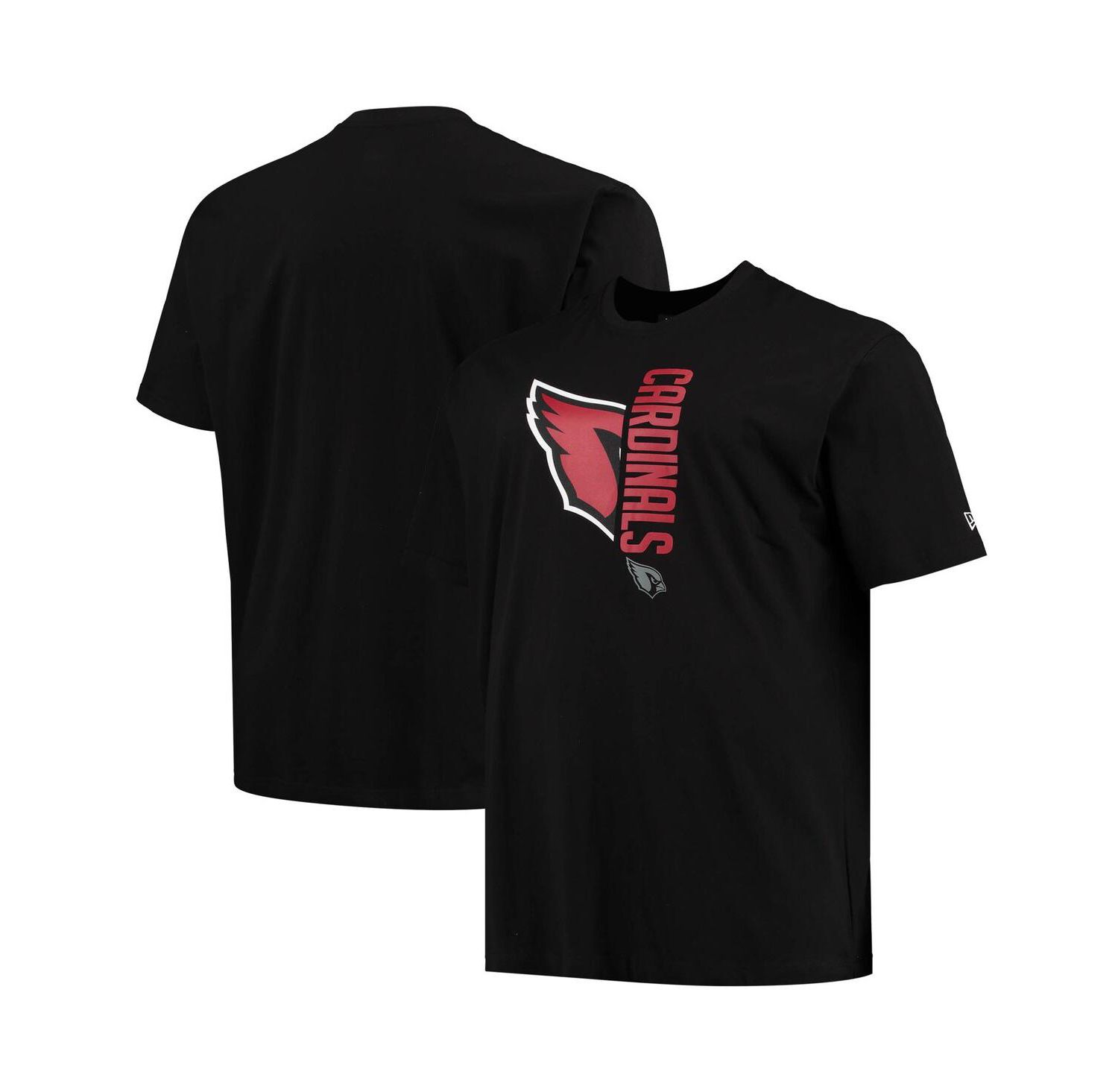 Men's Black Arizona Cardinals Big and Tall 2-Hit T-shirt