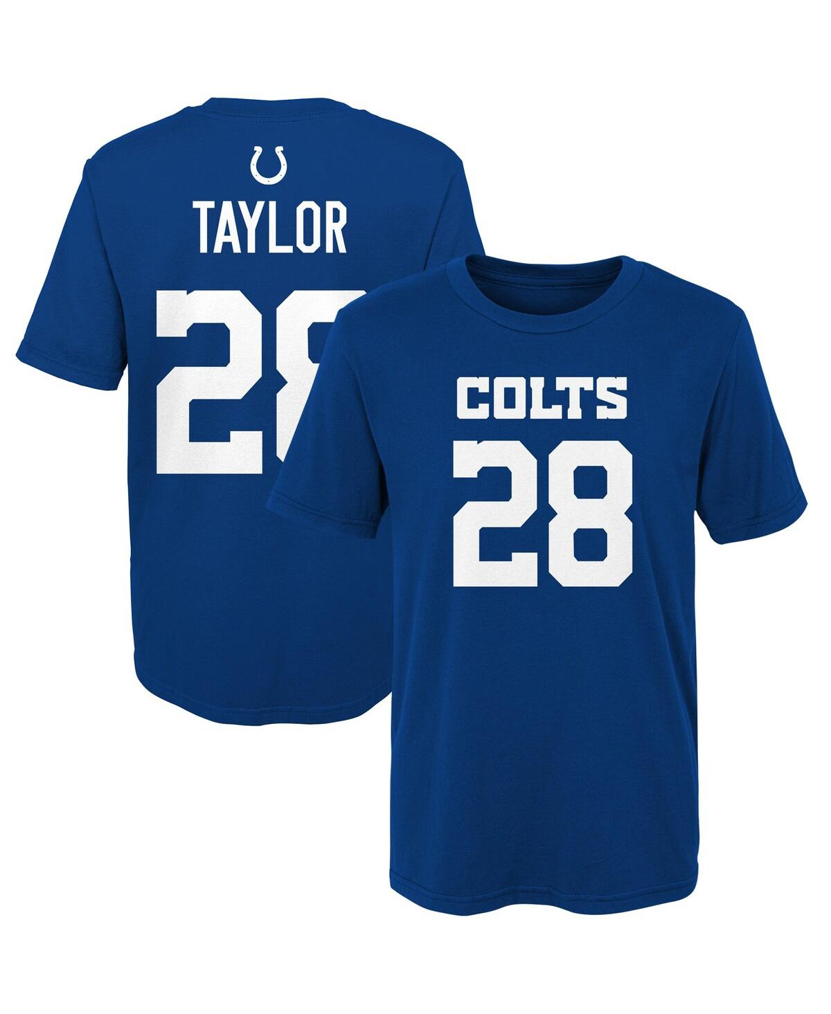 Shop Outerstuff Big Boys Jonathan Taylor Royal Indianapolis Colts Mainliner Player Name And Number T-shirt