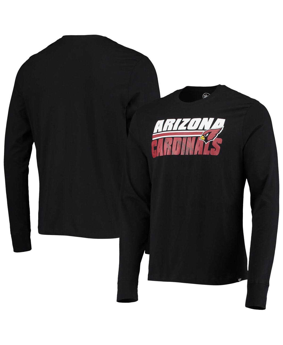 Shop 47 Brand Men's '47 Black Arizona Cardinals Shadow Super Rival Long Sleeve T-shirt