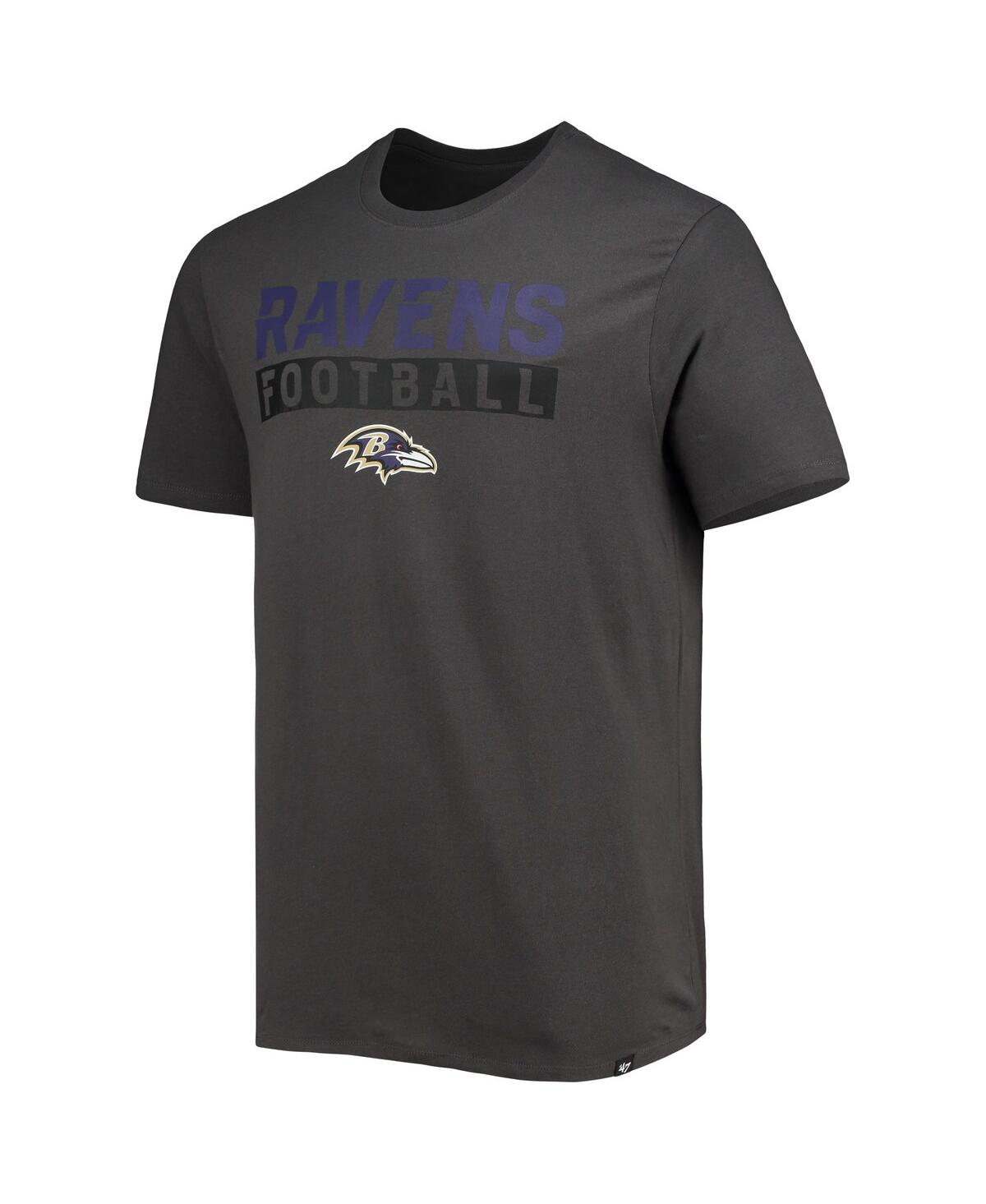 Men's '47Baltimore Ravens Dark Ops Super Rival T-shirt - Charcoal