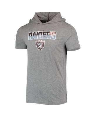 Men's Heathered Gray Las Vegas Raiders Team Brushed Hoodie T-shirt