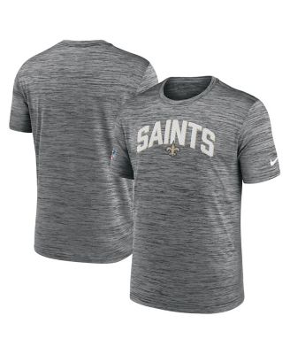 Men's Gray New Orleans Saints Velocity Athletic Stack Performance T-shirt