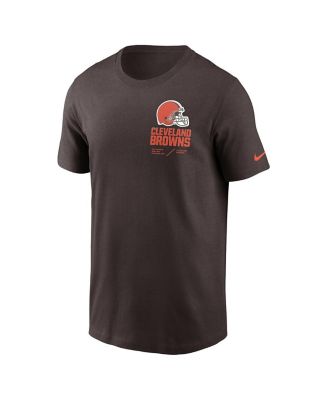 Men's Brown Cleveland Browns Infograph Lockup Performance T-shirt