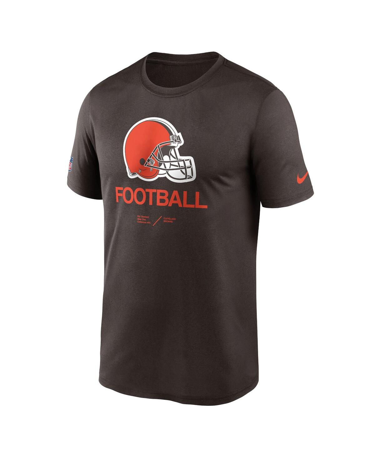 Shop Nike Men's  Brown Cleveland Browns Infographic Performance T-shirt