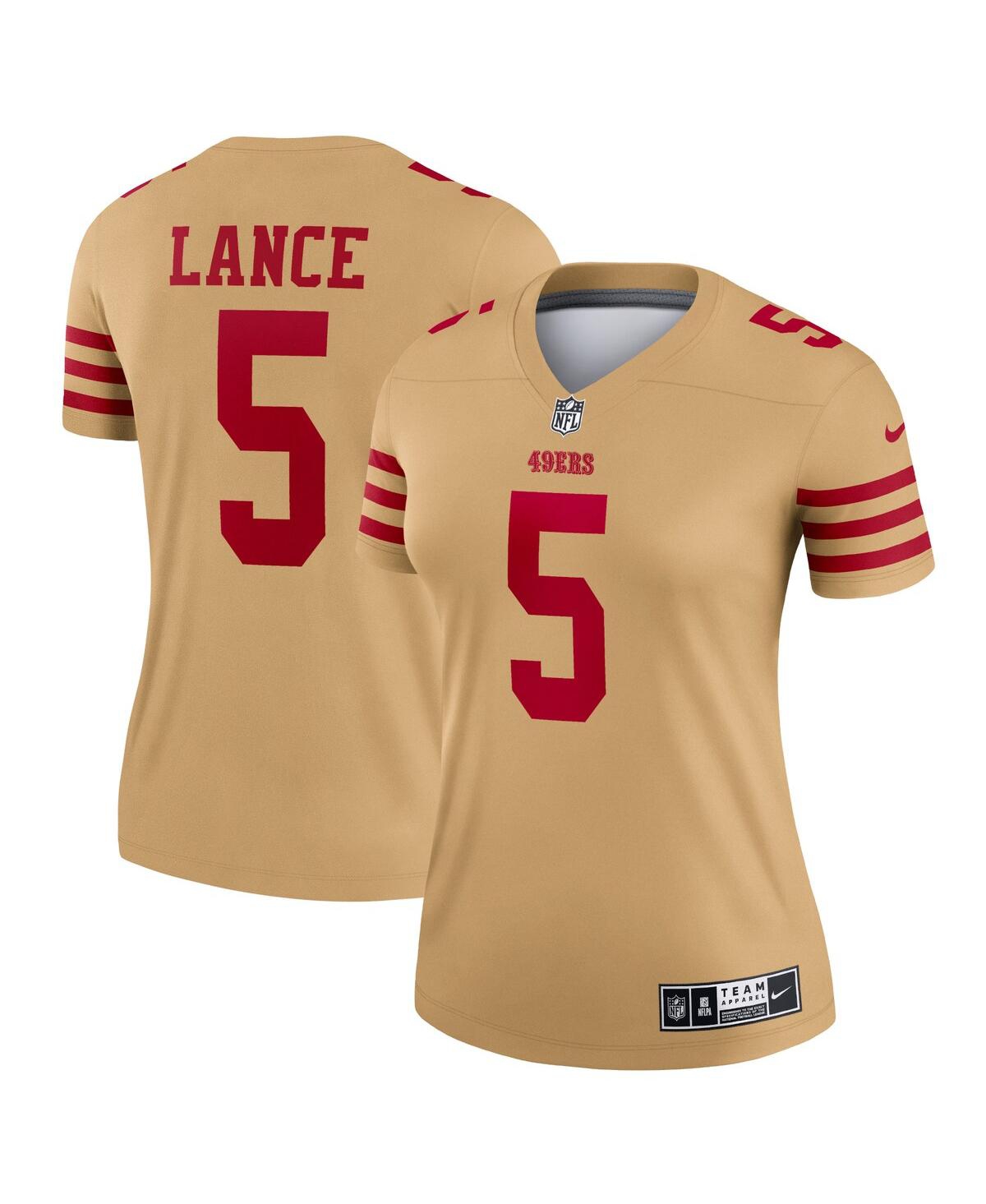Women's Nike Trey Lance Gold San Francisco 49ers Team Inverted Legend Jersey - Gold
