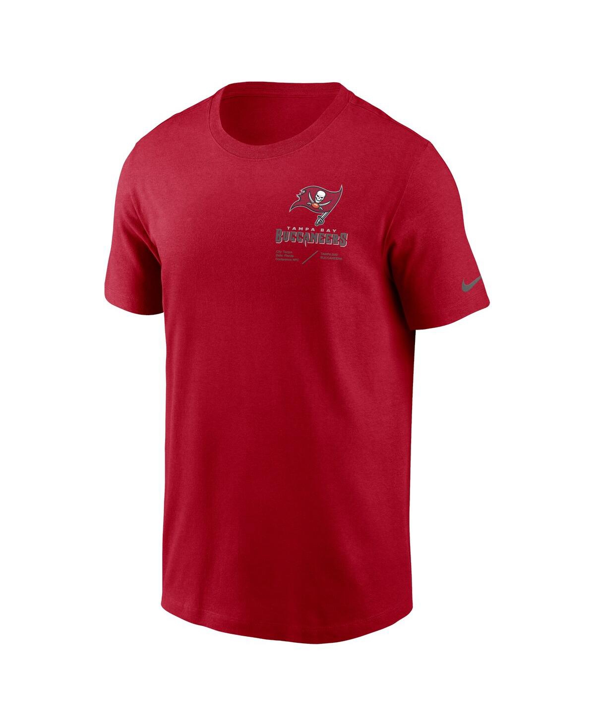Shop Nike Men's  Red Tampa Bay Buccaneers Infograph Lockup Performance T-shirt