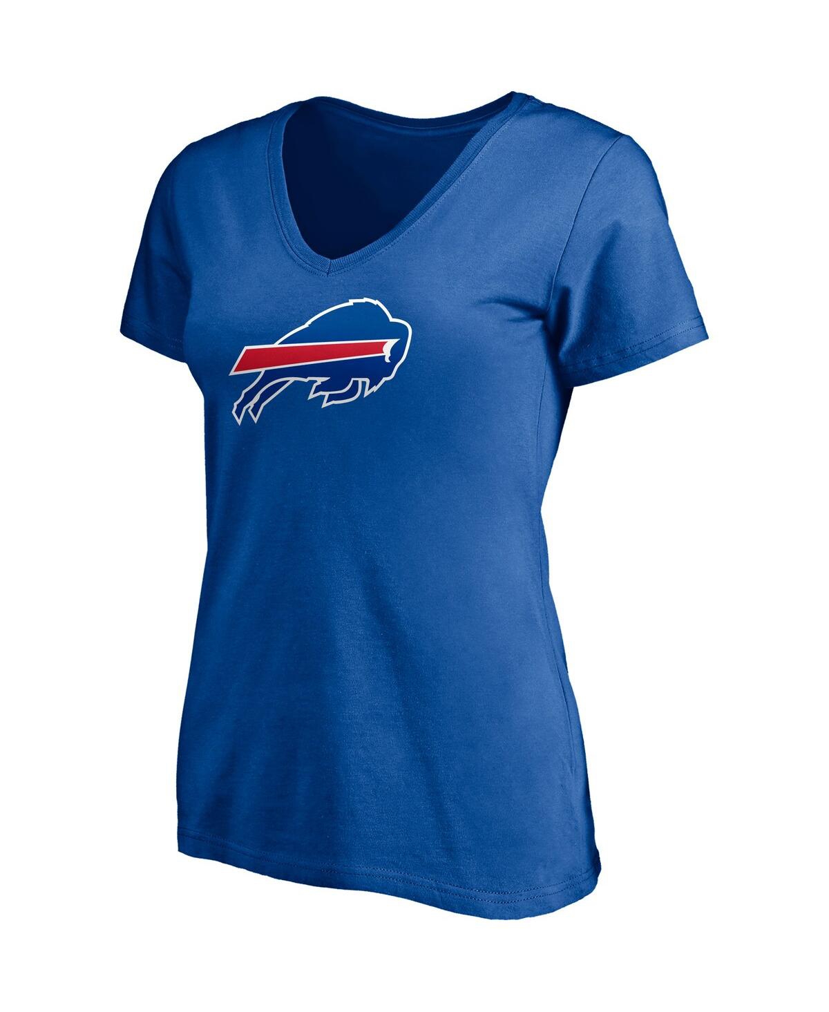 Women's Fanatics Josh AllenBuffalo Bills Player Icon Name and Number V-Neck T-shirt - Royal