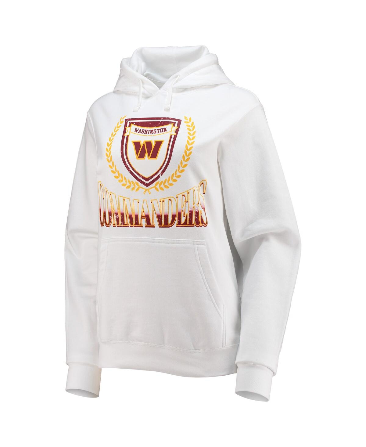 Women's Wear by Erin AndrewsWashington Commanders Fleece Pullover Hoodie - White