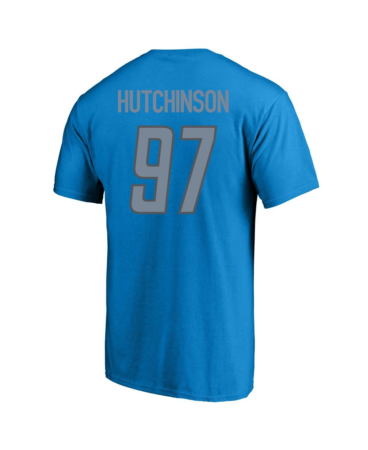 Men's Fanatics Aidan HutchinsonDetroit Lions Big and Tall Player Name and Number T-shirt - Blue