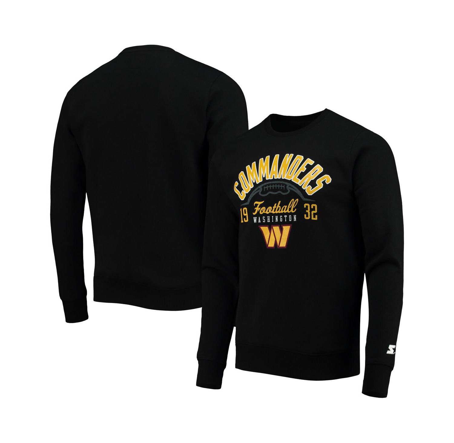 Men's Black Washington Commanders Pullover Sweatshirt