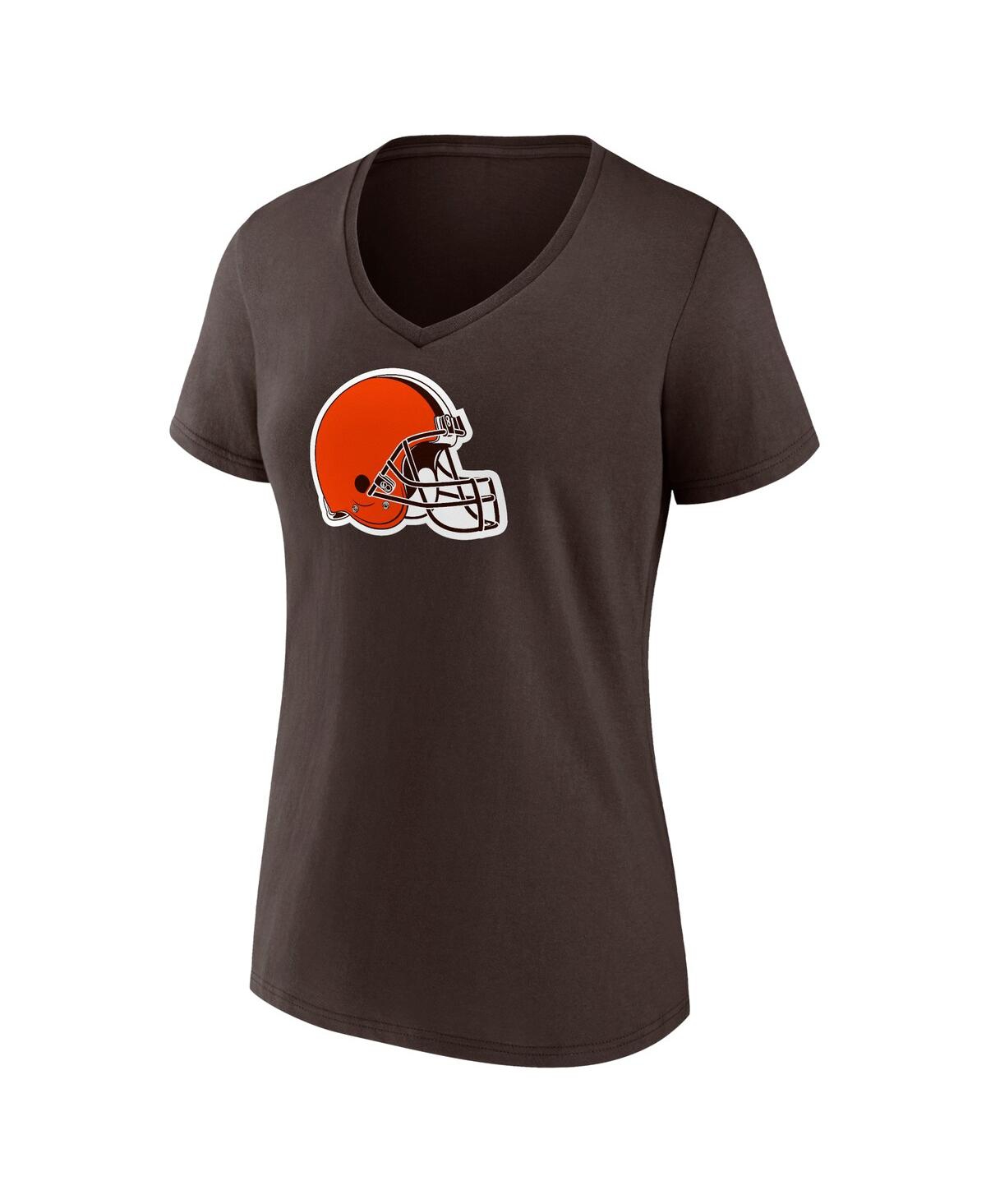 Fanatics Women's  Baker Mayfield Brown Cleveland Browns Player Icon Name And Number V-neck T-shirt In Brown