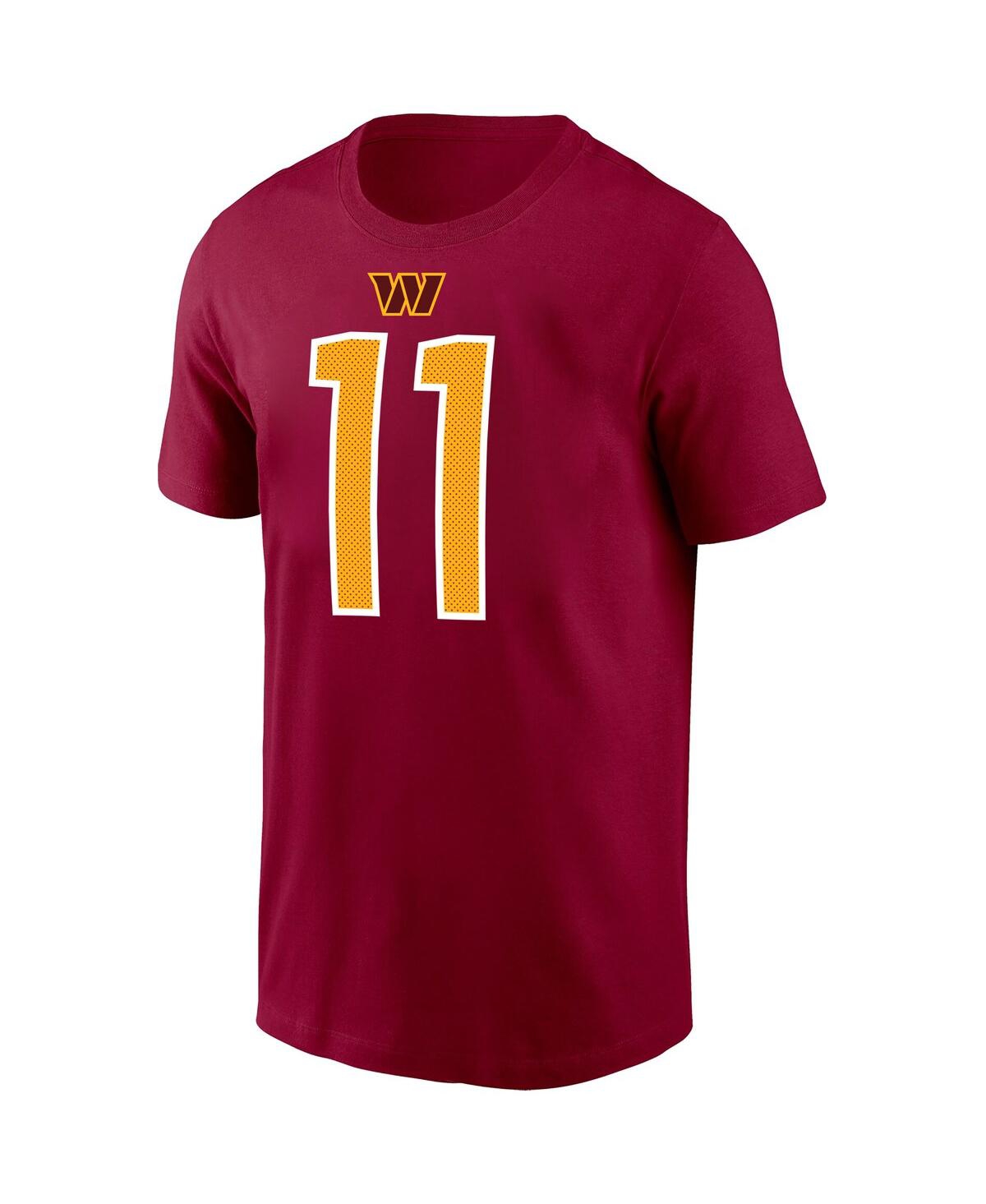 Shop Nike Men's  Carson Wentz Burgundy Washington Commanders Player Name & Number T-shirt