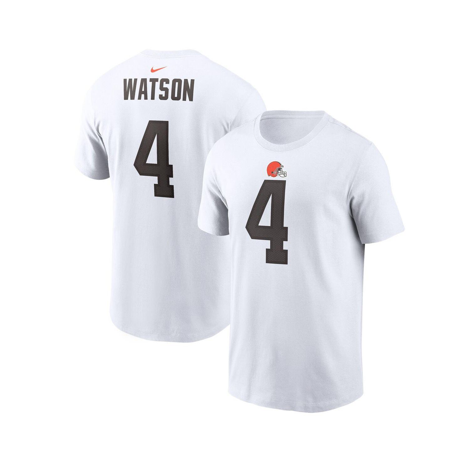 Men's Deshaun Watson White Cleveland Browns Player Name & Number T-shirt
