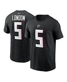 Men's Drake London Black Atlanta Falcons 2022 NFL Draft First Round Pick Player Name & Number T-shirt
