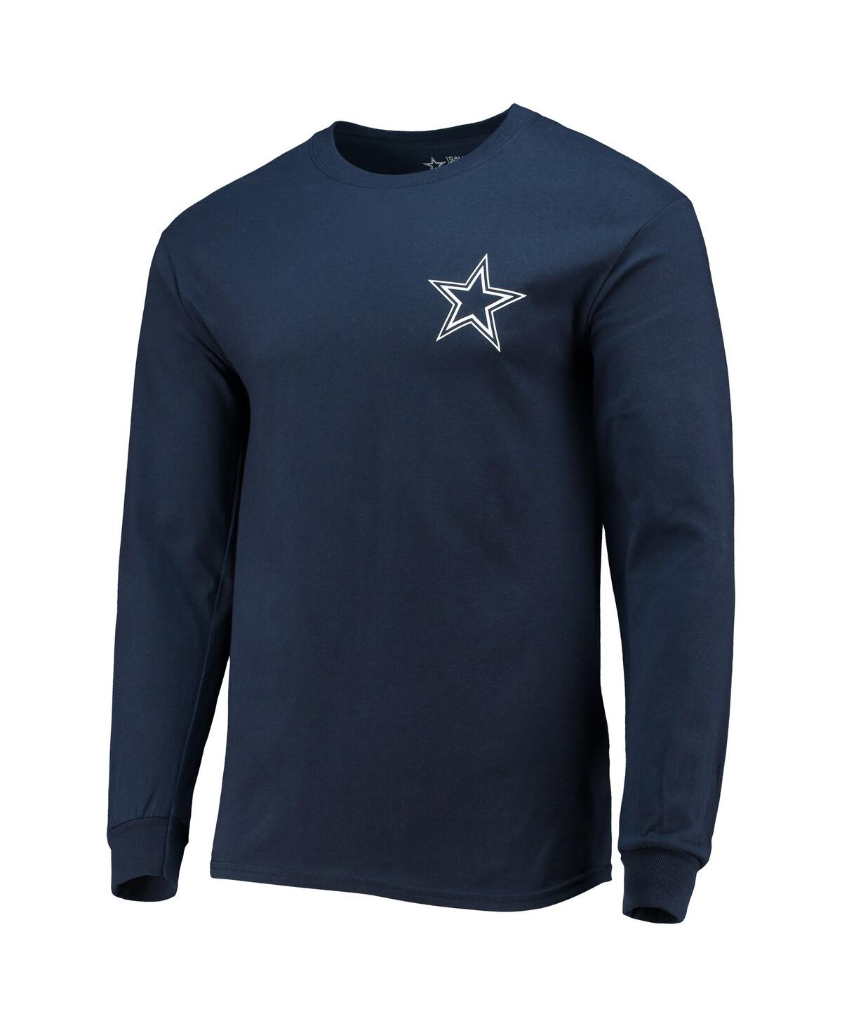 Shop Fanatics Men's  Navy Dallas Cowboys #1 Dad Long Sleeve T-shirt