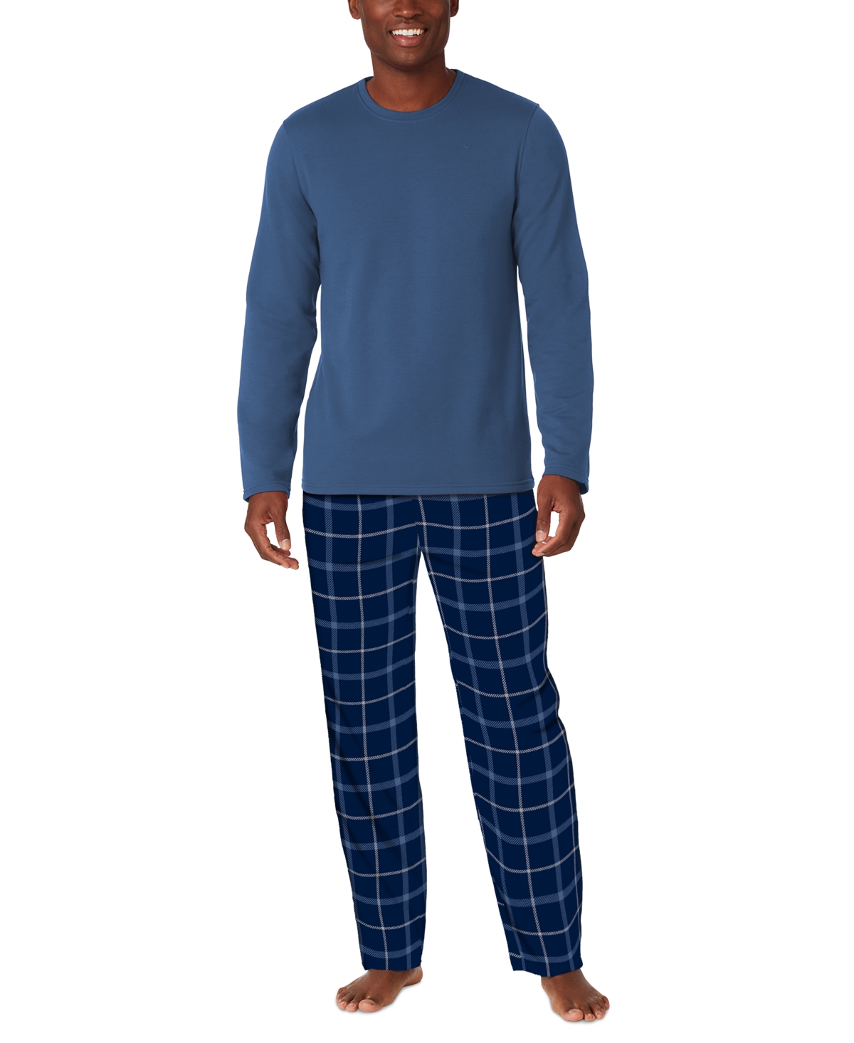 Cuddl Duds Men s Cozy Lodge 2 Pc. Solid French Terry Sweatshirt
