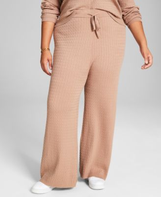 And Now This - Trendy Plus Size Pull-On Sweater Pants