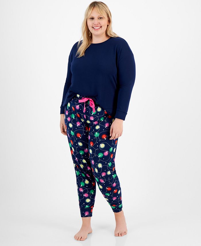 Jenni Plus Size Long Sleeve Mix It Packaged Pajama Set, Created for Macy's  - Macy's