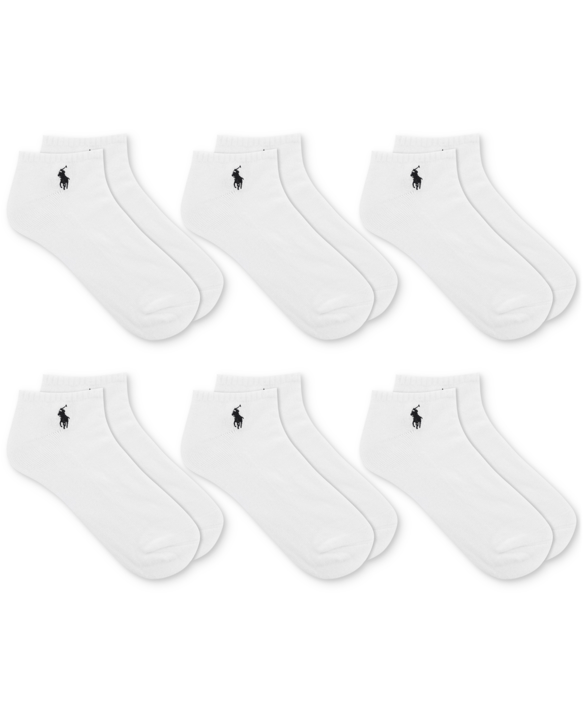 Polo Ralph Lauren Men's 6-pk. Performance Sport Low Cut Socks In White