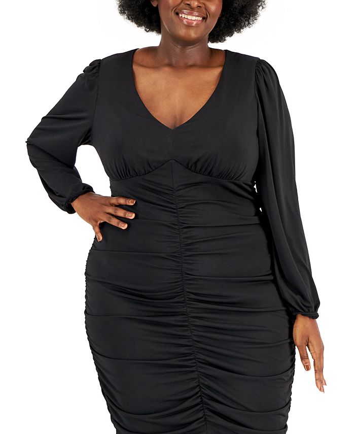 Emerald Sundae Trendy Plus Size Ruched Bodycon Dress Macys