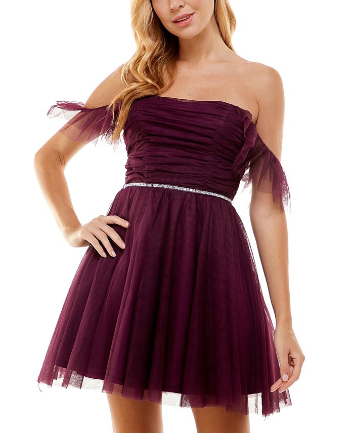 Macy's off the shoulder cheap dress juniors