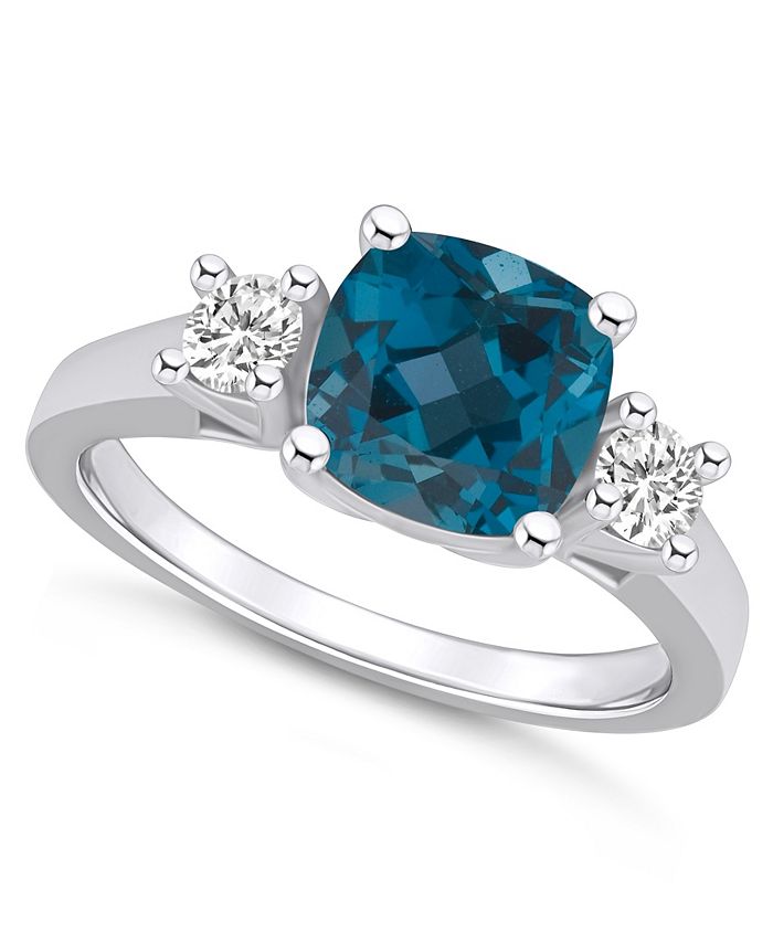Macy's blue topaz ring on sale