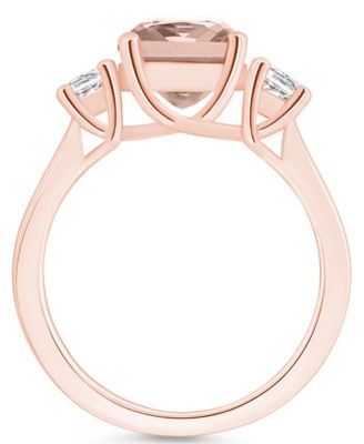 Morganite (2 ct. t.w.) and Diamond (1/3 ct. t.w.) Ring in 14K Rose Gold