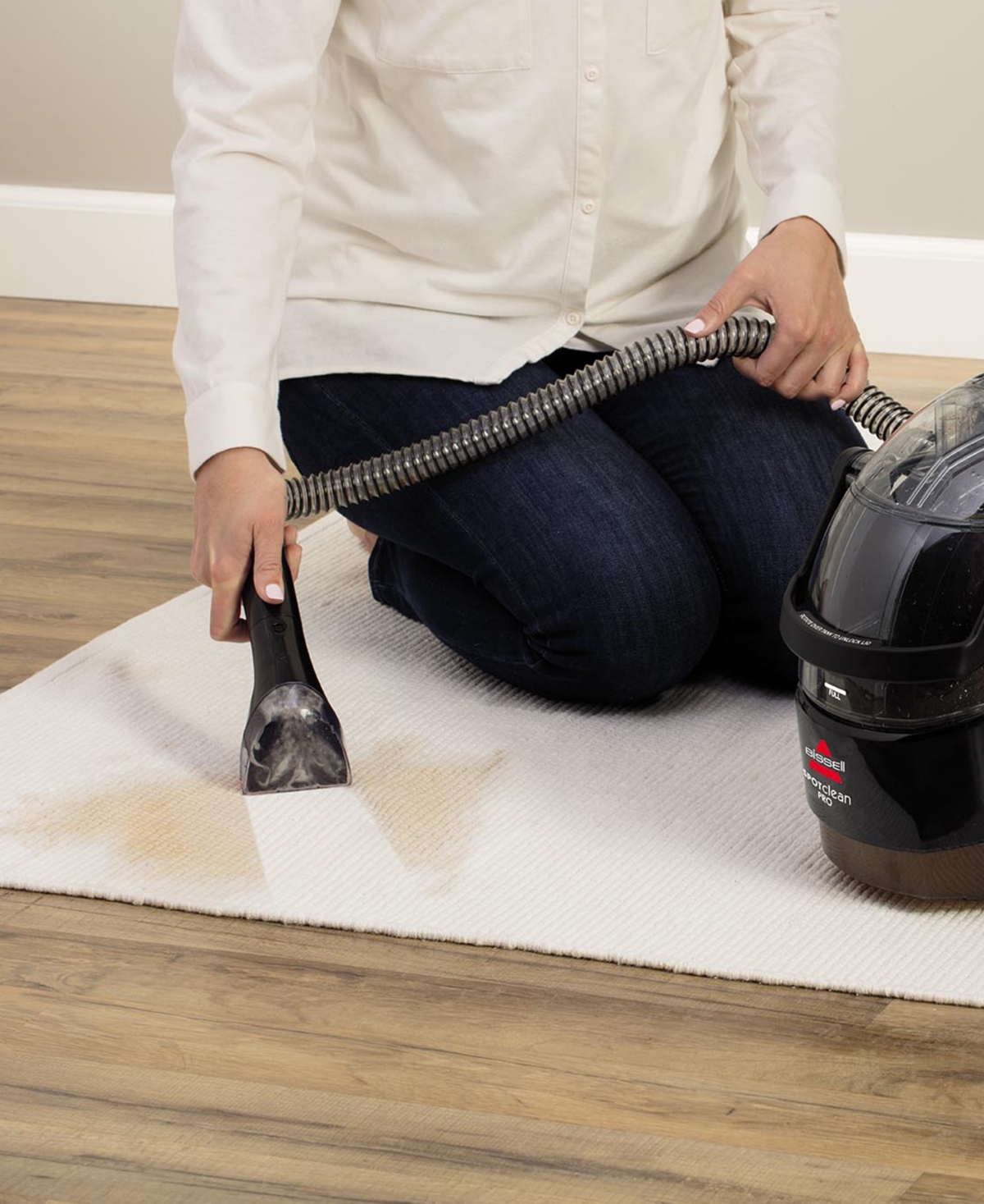 Shop Bissell Spotclean Pro Portable Carpet Cleaner In Black
