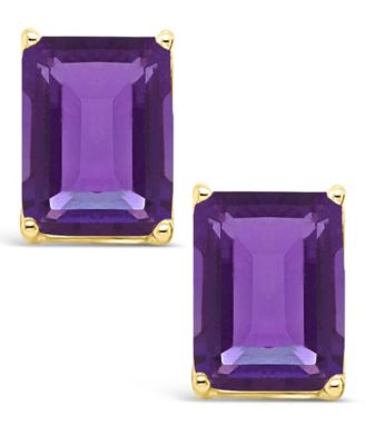 Amethyst (3-1/5 ct. t.w.) Stud Earrings in 14K Yellow Gold