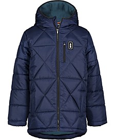 Big Boys Diagonal Quilted Puffer Jacket