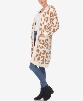 売れ筋商品|||ホワイトマーク ニット&セーター アウター レディース Women's Leopard Print Open Front Sherpa Cardigan Beige Amazon.com: white mark Women's Leopard Print Open Front