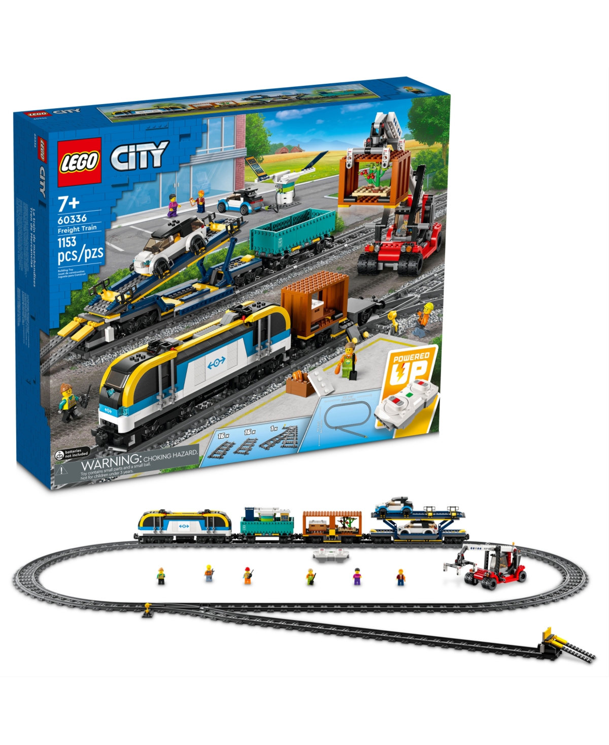 Lego Kids' City Freight Train 60336 Toy Building Set With 6 Minifigures In No Color